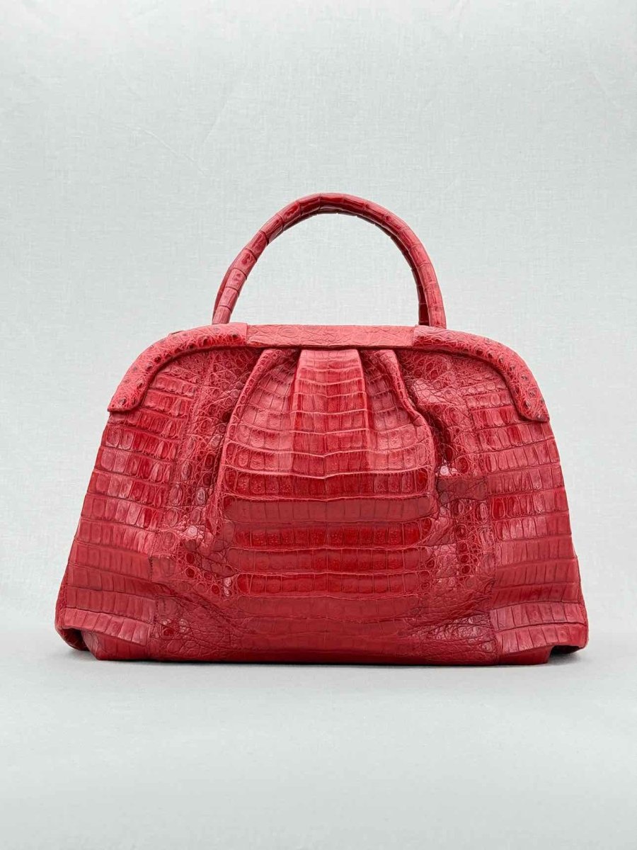 Pre - loved NANCY GONZALEZ Red Top Handle at Reems Closet