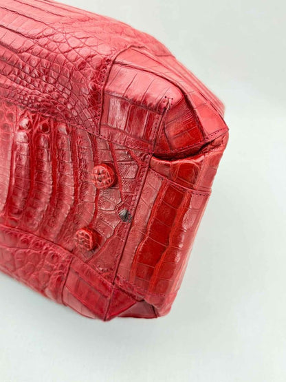 Pre - loved NANCY GONZALEZ Red Top Handle at Reems Closet