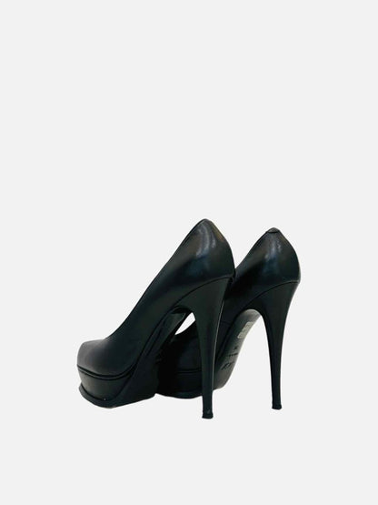 Pre - loved NANDO MUZI Platform Black Pumps at Reems Closet