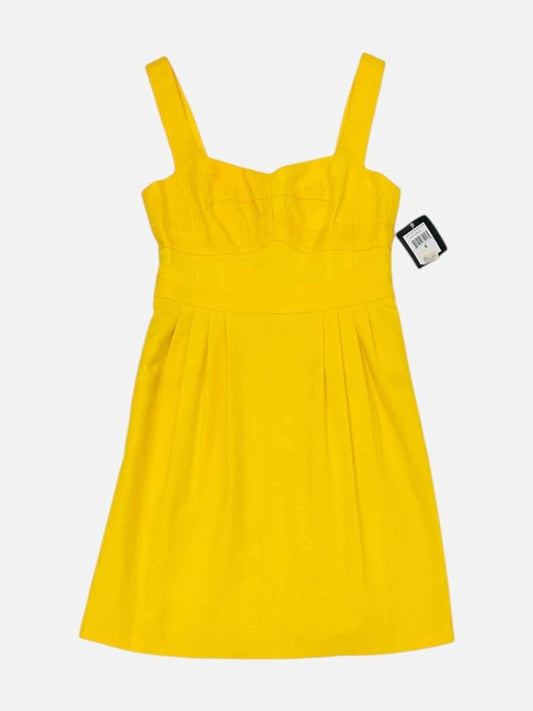 Pre - loved NANETTE LEPORE Dulce Yellow Knee Length Dress at Reems Closet