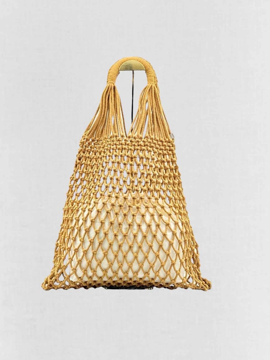 Pre - loved NANNACAY Alessandra Beige Tote Bag at Reems Closet