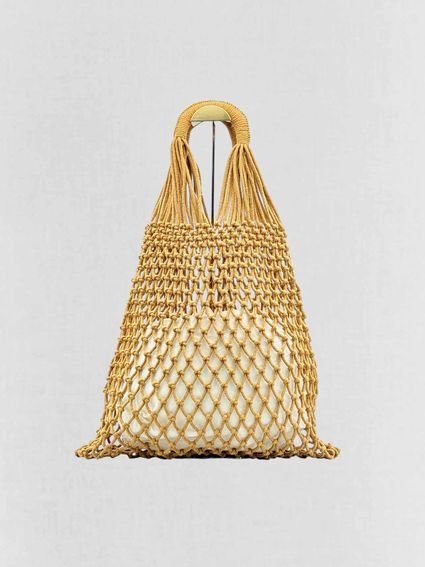 Pre - loved NANNACAY Alessandra Beige Tote Bag at Reems Closet