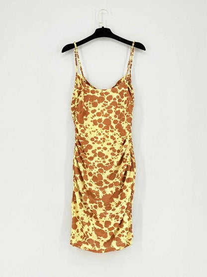 Pre - loved NANUSHKA Beige Multicolor Size Large Short Dress at Reems Closet