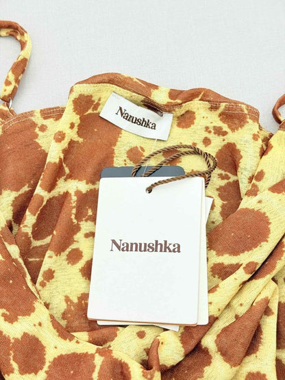 Pre - loved NANUSHKA Beige Multicolor Size Large Short Dress at Reems Closet