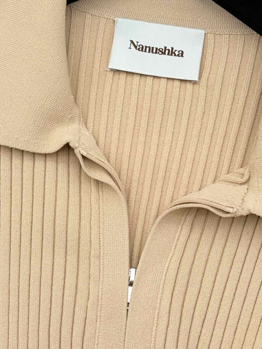 Pre-loved NANUSHKA Bennie Beige Size Small Midi Dress at Reems Closet