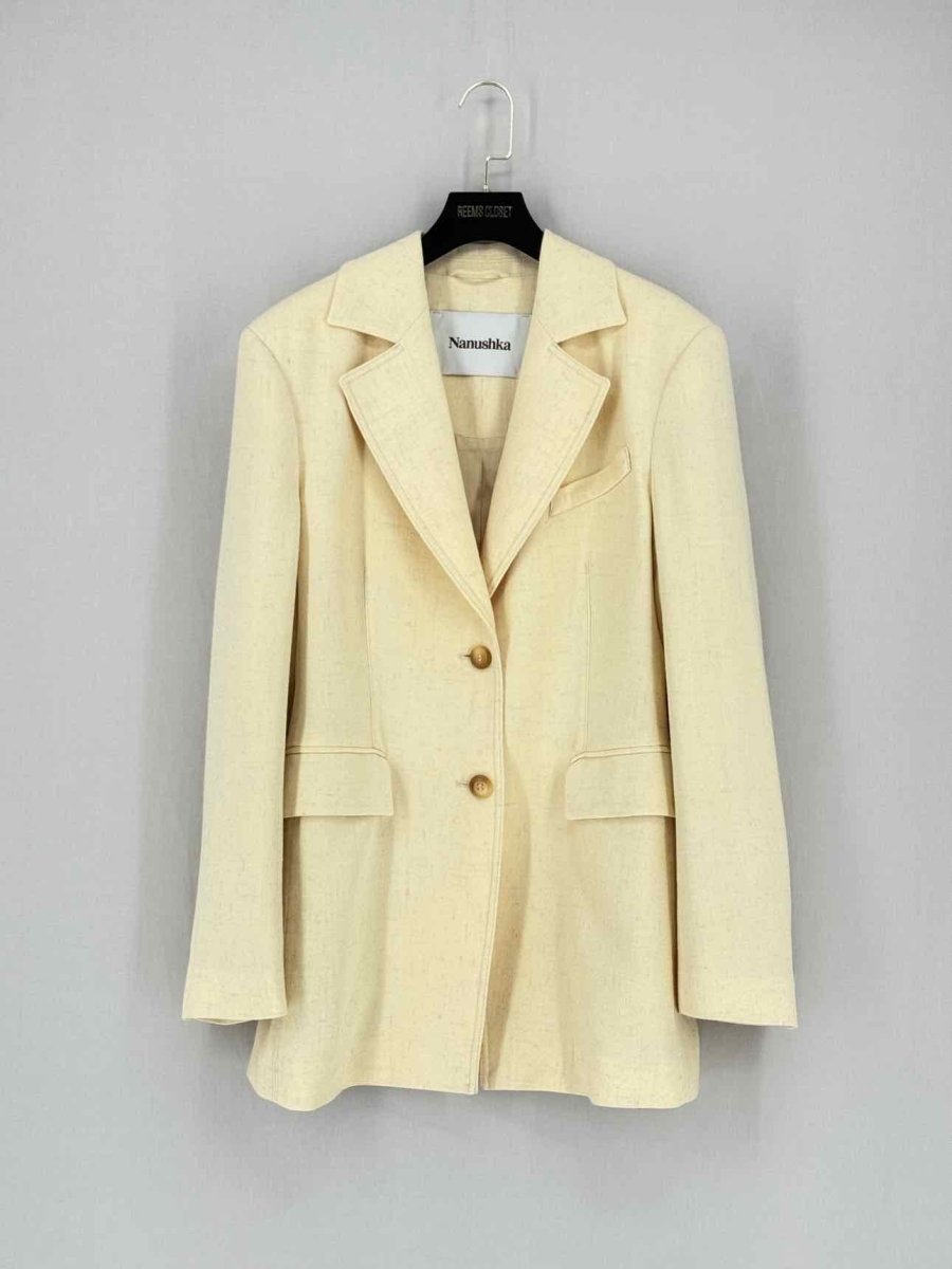 Pre - loved NANUSHKA Cream Size XSmall Jacket at Reems Closet