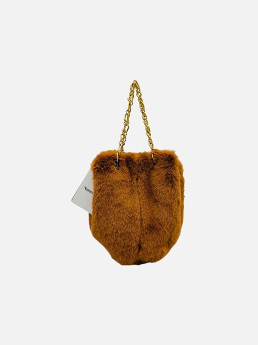 Pre - loved NANUSHKA Faux Fur Tan Tote Bag at Reems Closet