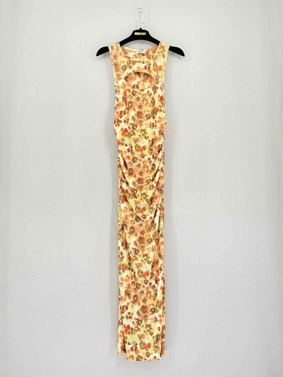 Pre-loved NANUSHKA Rilo Brown Multicolor Size Small Midi Dress at Reems Closet