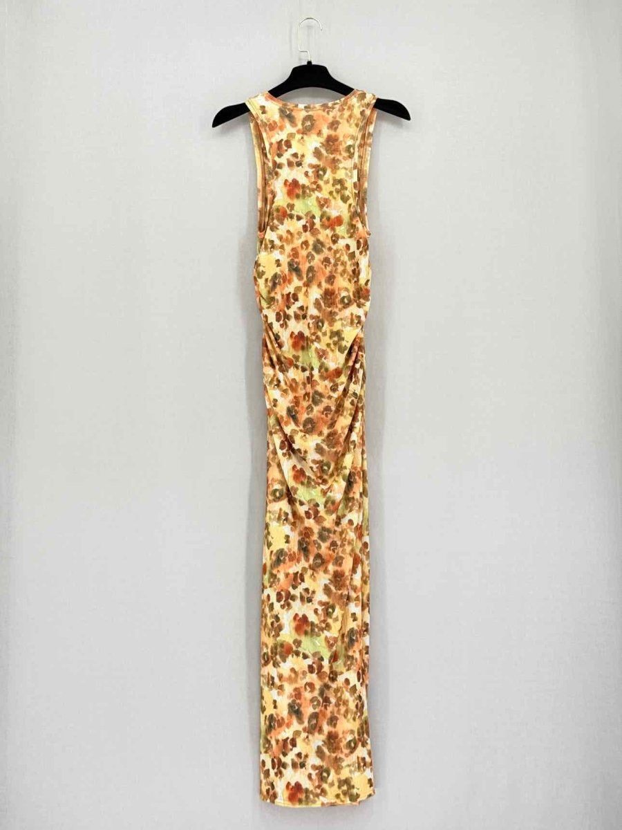 Pre-loved NANUSHKA Rilo Brown Multicolor Size Small Midi Dress at Reems Closet