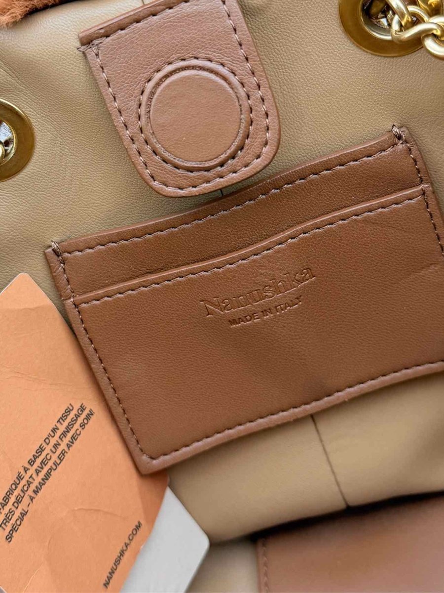 Pre - loved NANUSHKA The Gather Brown Bucket Bag at Reems Closet