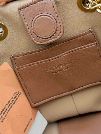 Pre - loved NANUSHKA The Gather Brown Bucket Bag at Reems Closet