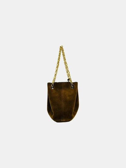 Pre - loved NANUSHKA Vegan - suede Brown Bucket Bag at Reems Closet