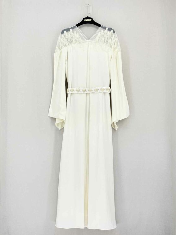 Pre-loved NASS Braided Belt White Size Small Long Dress at Reems Closet