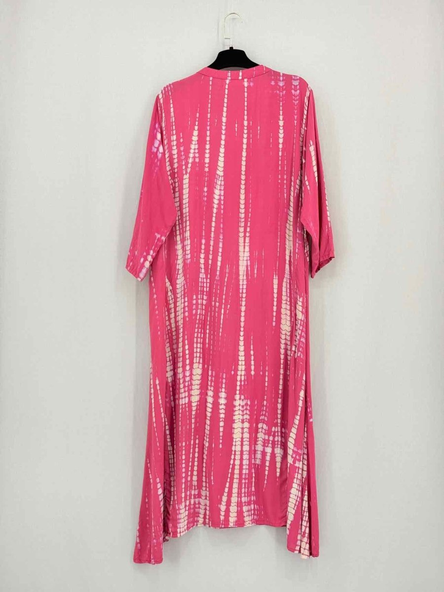 Pre - loved NATALIE MARTIN Red Multicolor Size Medium Midi Dress at Reems Closet