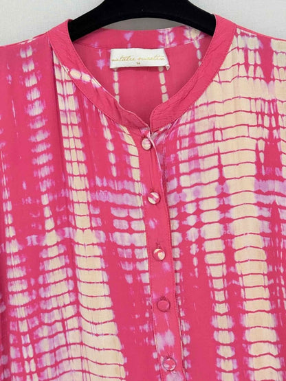Pre - loved NATALIE MARTIN Red Multicolor Size Medium Midi Dress at Reems Closet