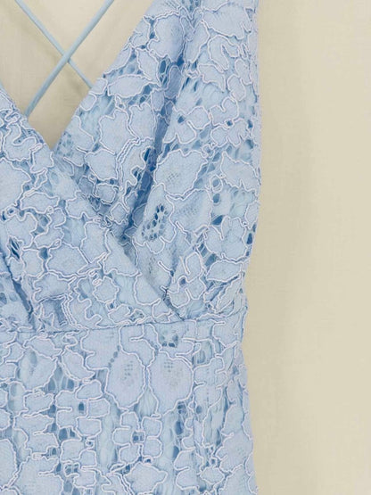 Pre - loved NBD Lace Blue Size Small Short Dress at Reems Closet