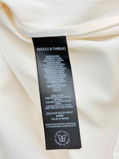 Pre-loved NEEDLE & THREAD Cream Size US 4 Long Dress at Reems Closet