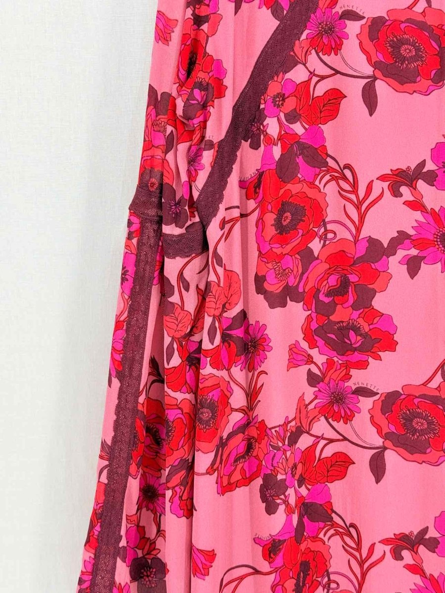 Pre - loved NENETTE Red Multicolor Size US 8 Short Dress at Reems Closet