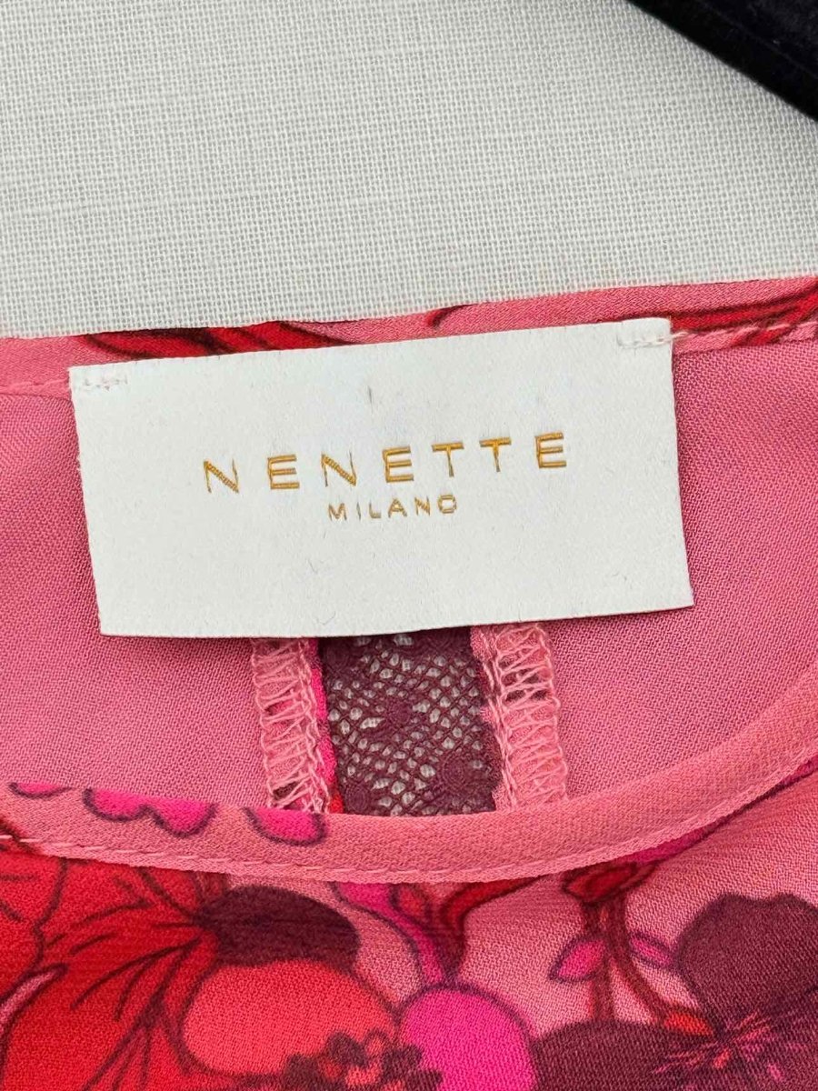 Pre - loved NENETTE Red Multicolor Size US 8 Short Dress at Reems Closet
