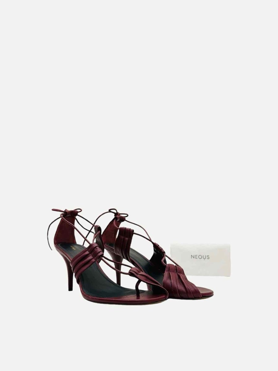 Pre - loved NEOUS Giena Burgundy Heeled Sandals 41 at Reems Closet