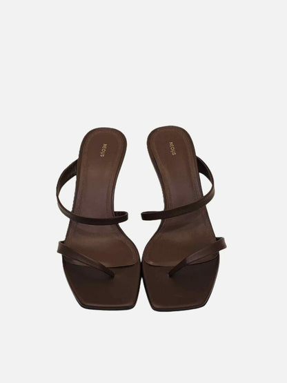 Pre - loved NEOUS Slim Strap Brown Mules 39.5 at Reems Closet