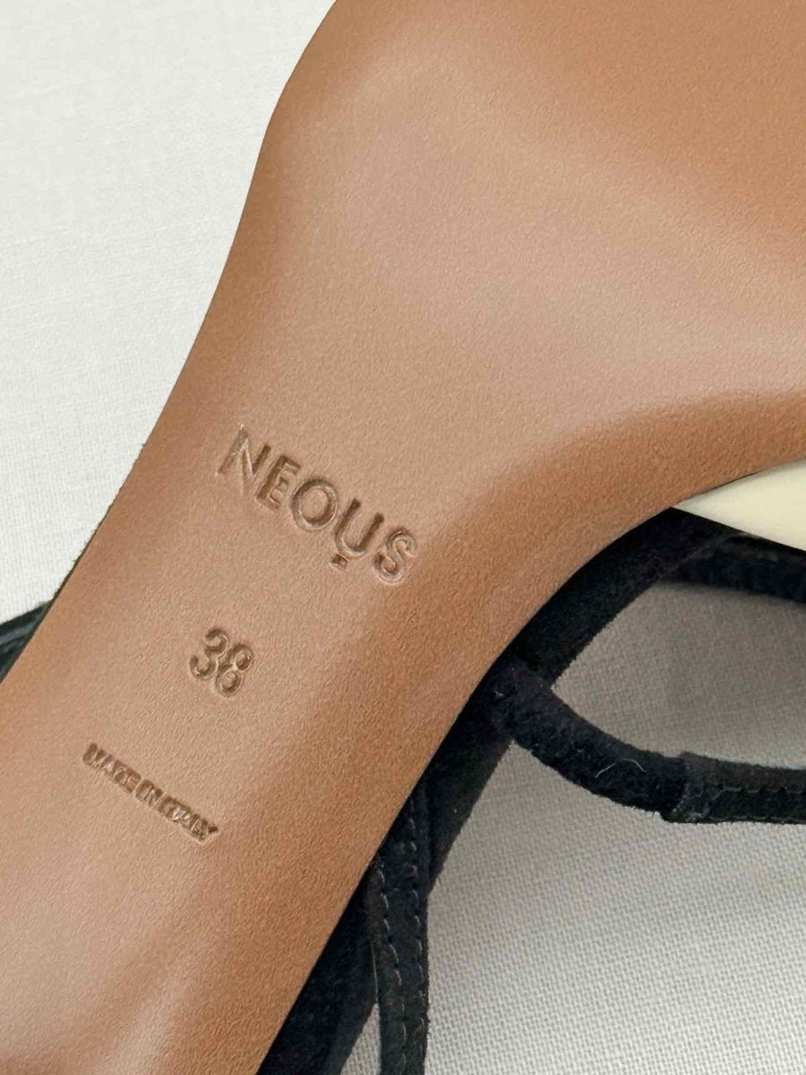 Pre - loved NEOUS Tangra Cream & Black Size EU 38 Slingbacks at Reems Closet