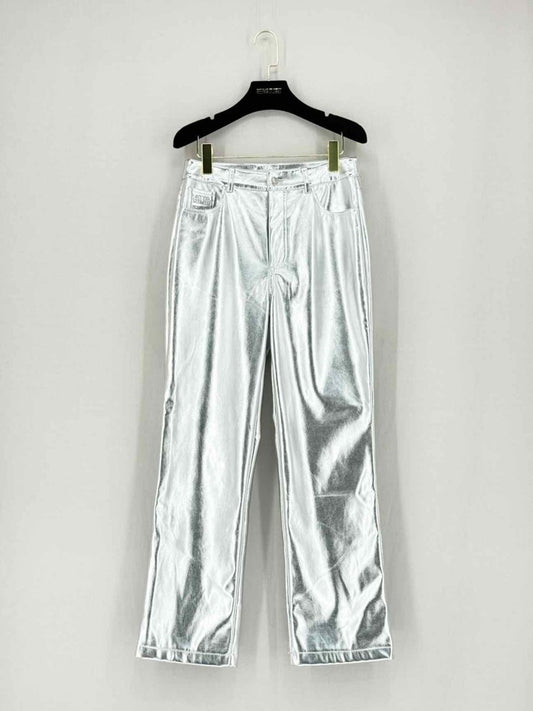 Pre - loved NEVER FULLY DRESSED Metallic Silver Size US 6 Pants at Reems Closet