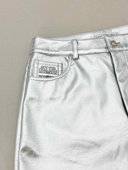 Pre - loved NEVER FULLY DRESSED Metallic Silver Size US 6 Pants at Reems Closet