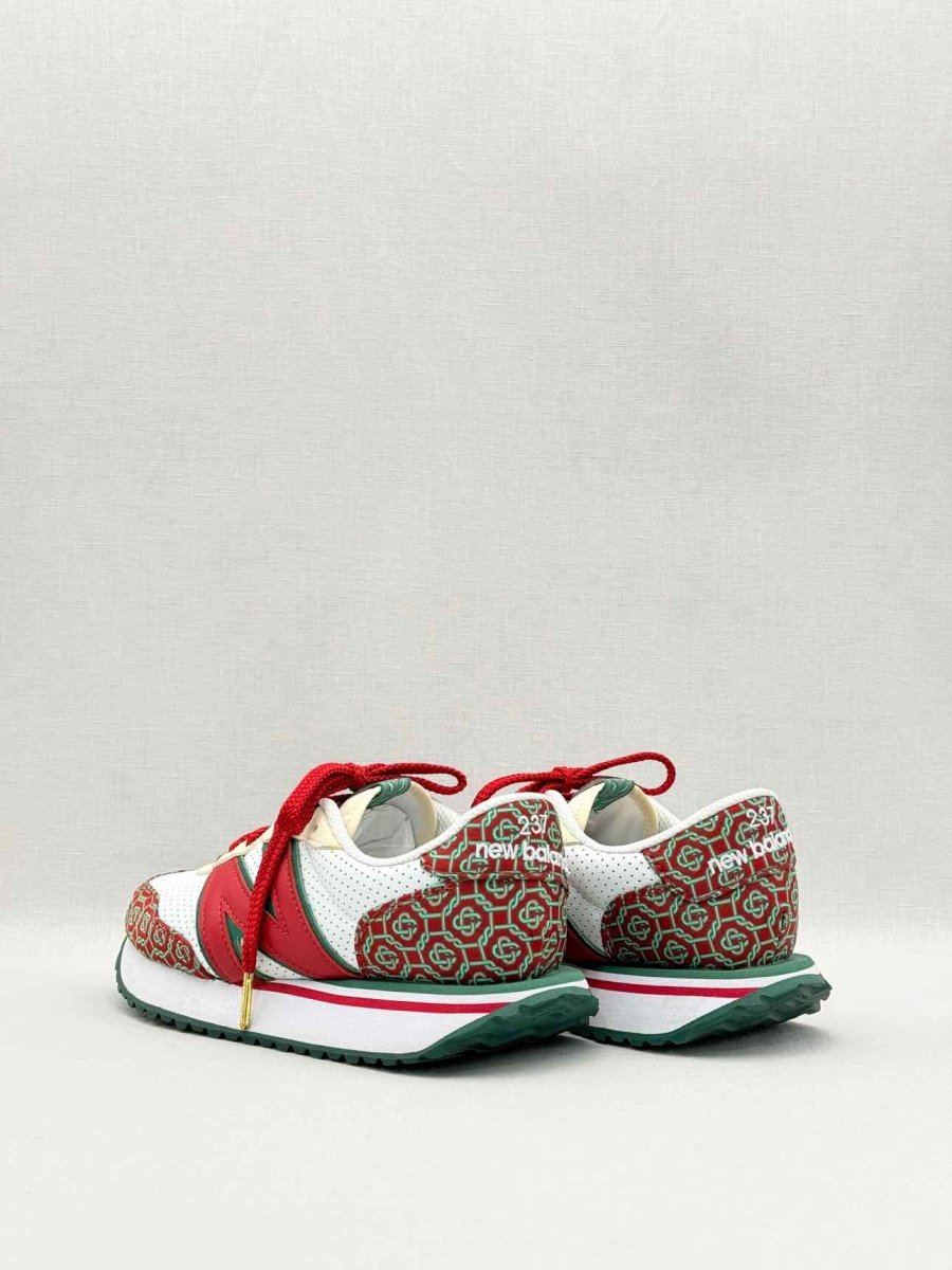 Pre-loved NEW BALANCE 237 White, Red & Green Size EU 38 Sneakers at Reems Closet