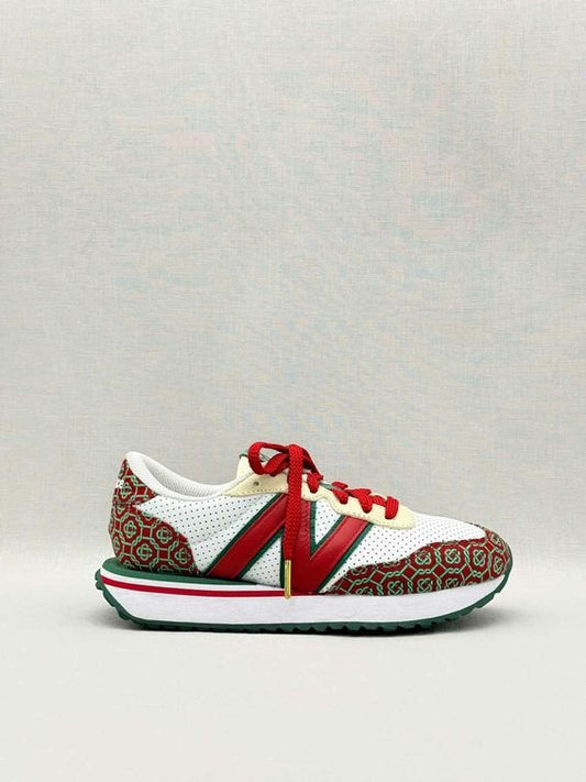 Pre-loved NEW BALANCE 237 White, Red & Green Size EU 38 Sneakers at Reems Closet