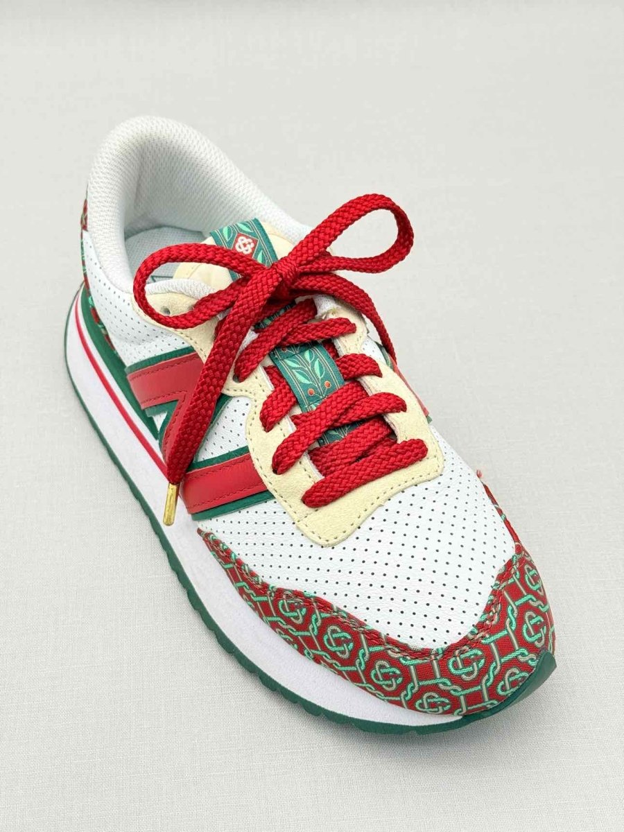 Pre-loved NEW BALANCE 237 White, Red & Green Size EU 38 Sneakers at Reems Closet