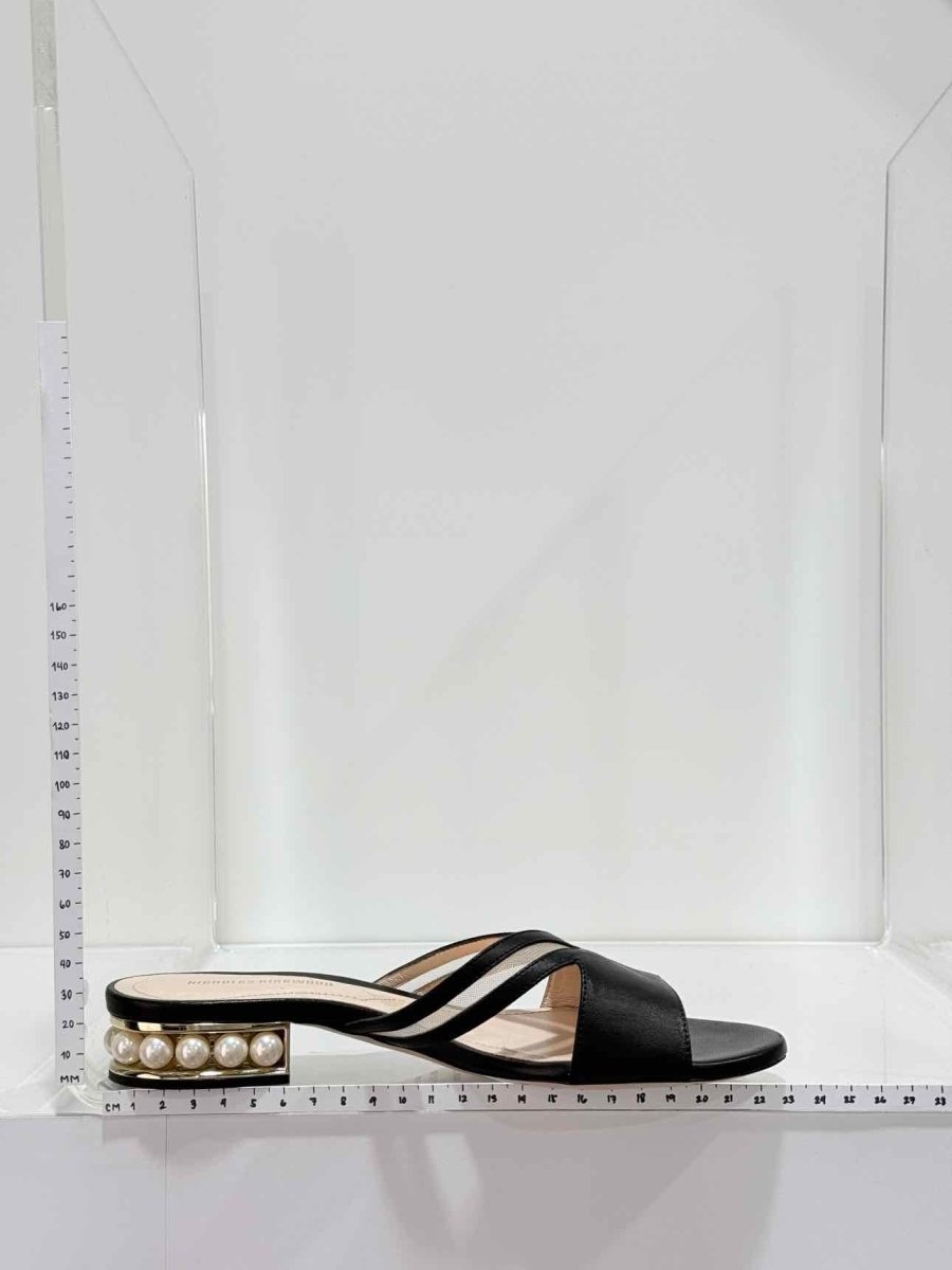 Pre - loved NICHOLAS KIRKWOOD Black Size EU 36 Slides at Reems Closet