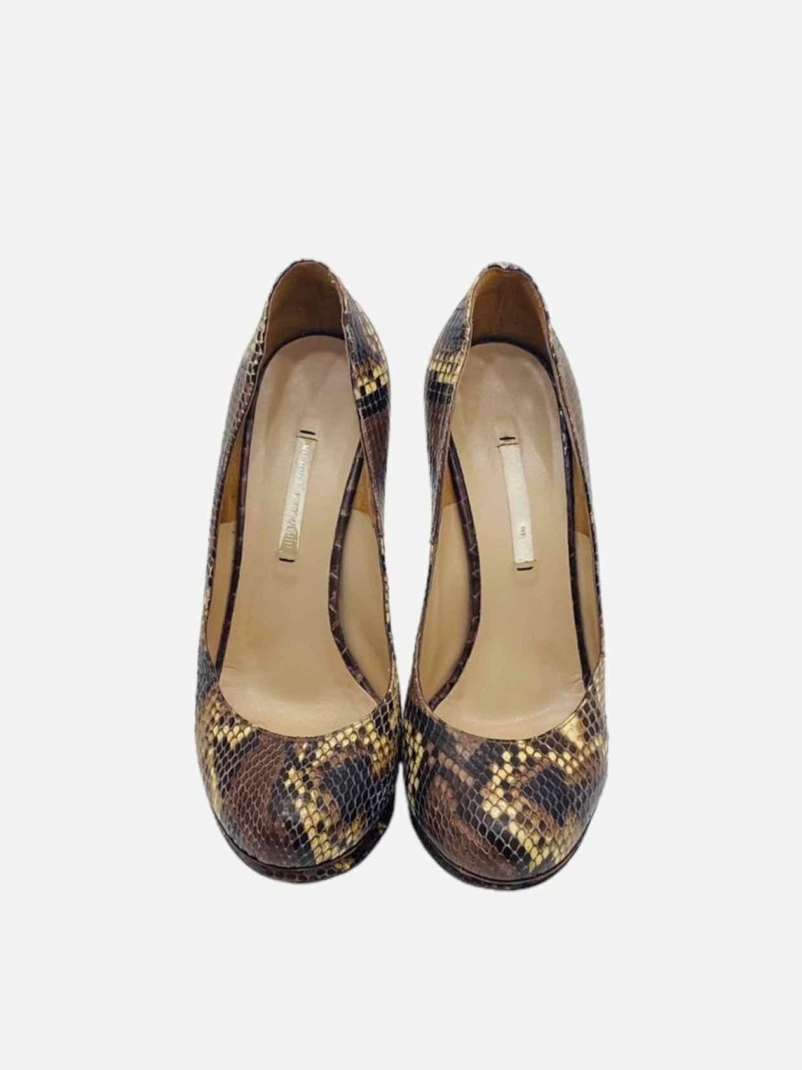 Pre - loved NICHOLAS KIRKWOOD Brown Multicolor Pumps at Reems Closet