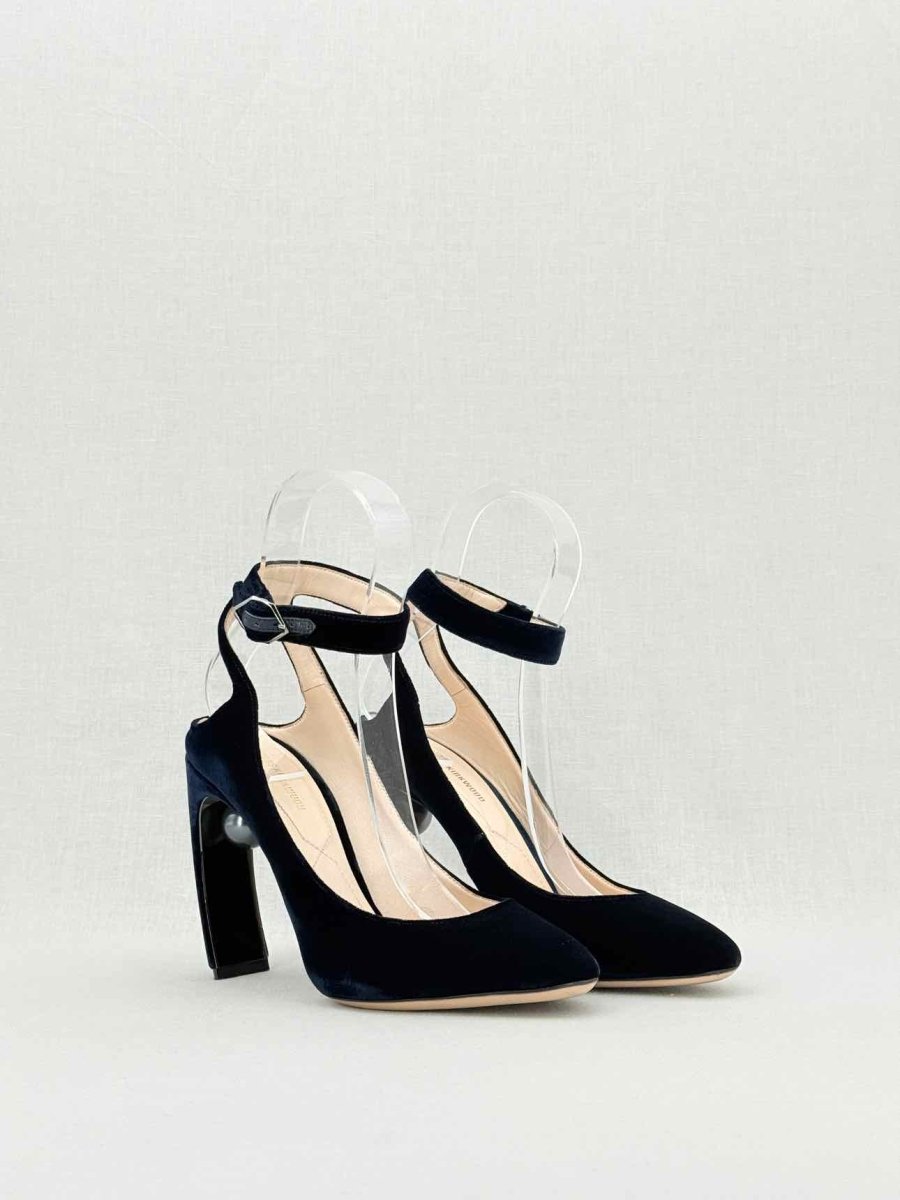 Pre - loved NICHOLAS KIRKWOOD Lola Navy Blue Size EU 38.5 Pumps at Reems Closet