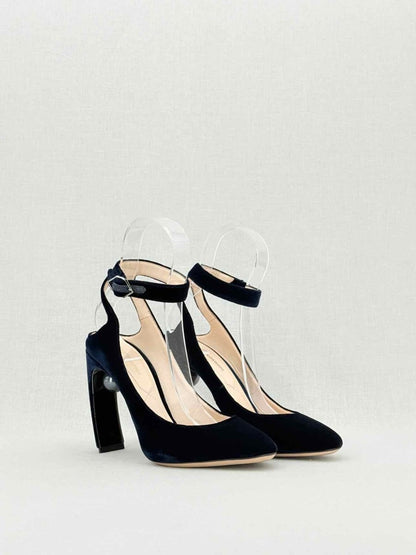 Pre - loved NICHOLAS KIRKWOOD Lola Navy Blue Size EU 38.5 Pumps at Reems Closet