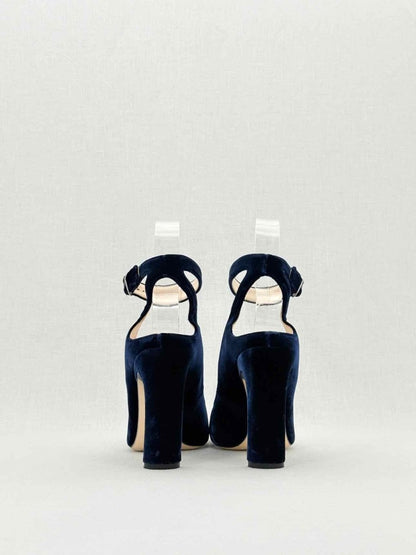 Pre - loved NICHOLAS KIRKWOOD Lola Navy Blue Size EU 38.5 Pumps at Reems Closet
