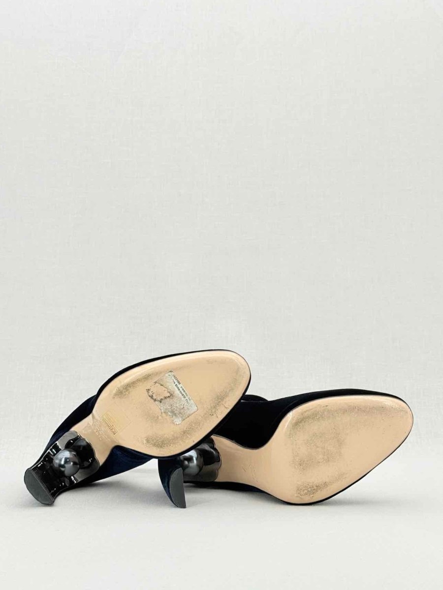 Pre - loved NICHOLAS KIRKWOOD Lola Navy Blue Size EU 38.5 Pumps at Reems Closet