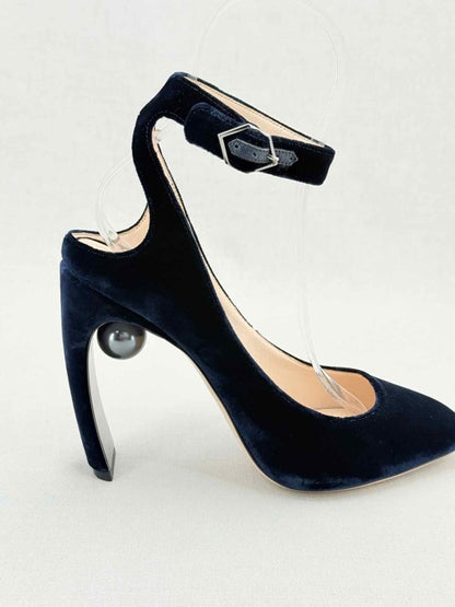 Pre - loved NICHOLAS KIRKWOOD Lola Navy Blue Size EU 38.5 Pumps at Reems Closet