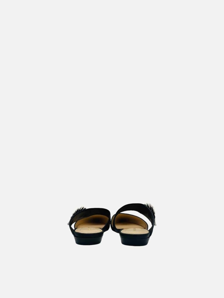 Pre - loved NICHOLAS KIRKWOOD Monstera Black Mules at Reems Closet