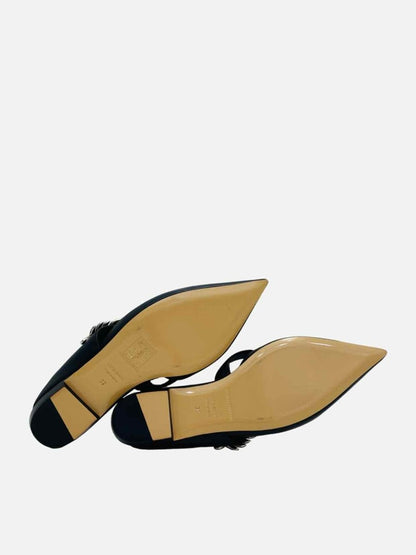 Pre - loved NICHOLAS KIRKWOOD Monstera Black Mules at Reems Closet