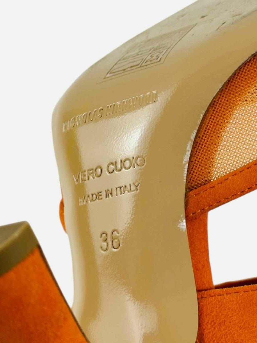 Pre - loved NICHOLAS KIRKWOOD Monstera Orange Size EU 36 Mules at Reems Closet