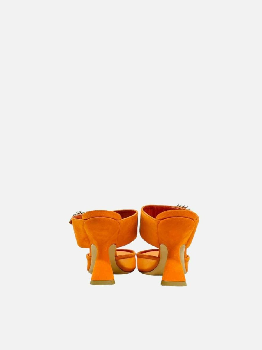 Pre - loved NICHOLAS KIRKWOOD Monstera Orange Size EU 36 Mules at Reems Closet