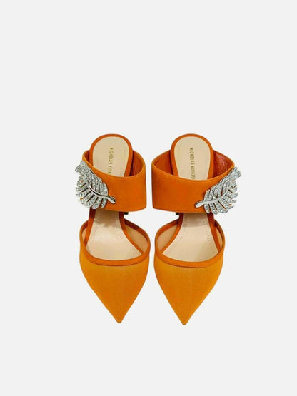 Pre - loved NICHOLAS KIRKWOOD Monstera Orange Size EU 36 Mules at Reems Closet