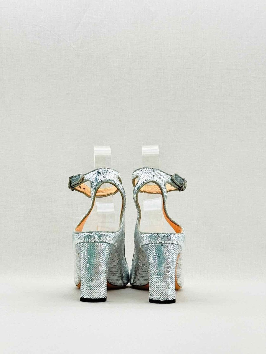 Pre - loved NICHOLAS KIRKWOOD Silver Size EU 40 Heeled Shoes at Reems Closet