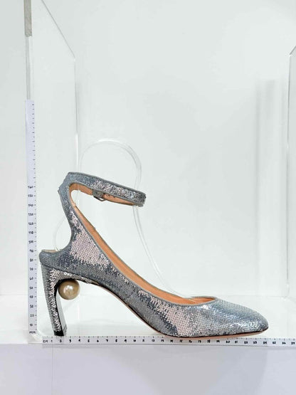 Pre - loved NICHOLAS KIRKWOOD Silver Size EU 40 Heeled Shoes at Reems Closet