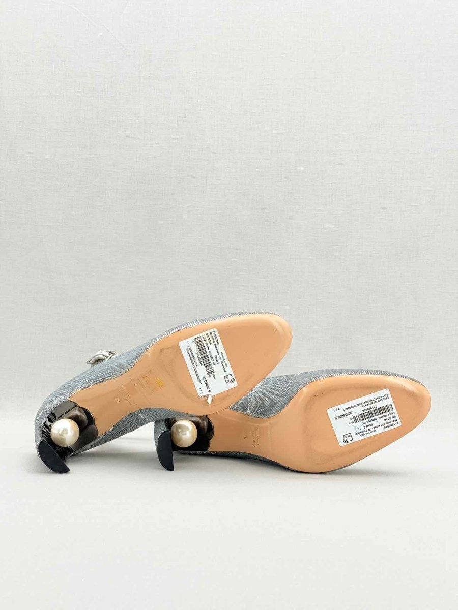 Pre - loved NICHOLAS KIRKWOOD Silver Size EU 40 Heeled Shoes at Reems Closet