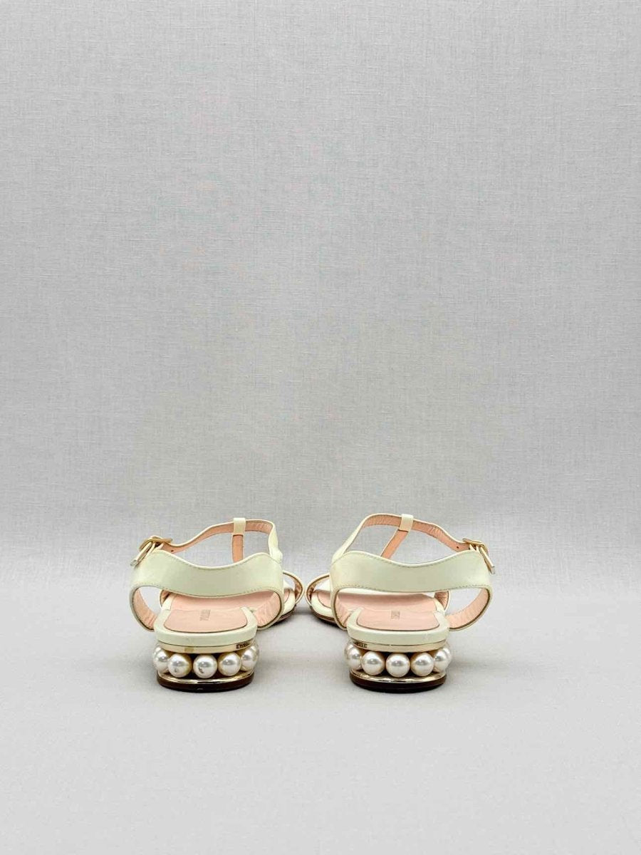 Pre - loved NICHOLAS KIRKWOOD White Size EU 36 Heeled Sandals at Reems Closet