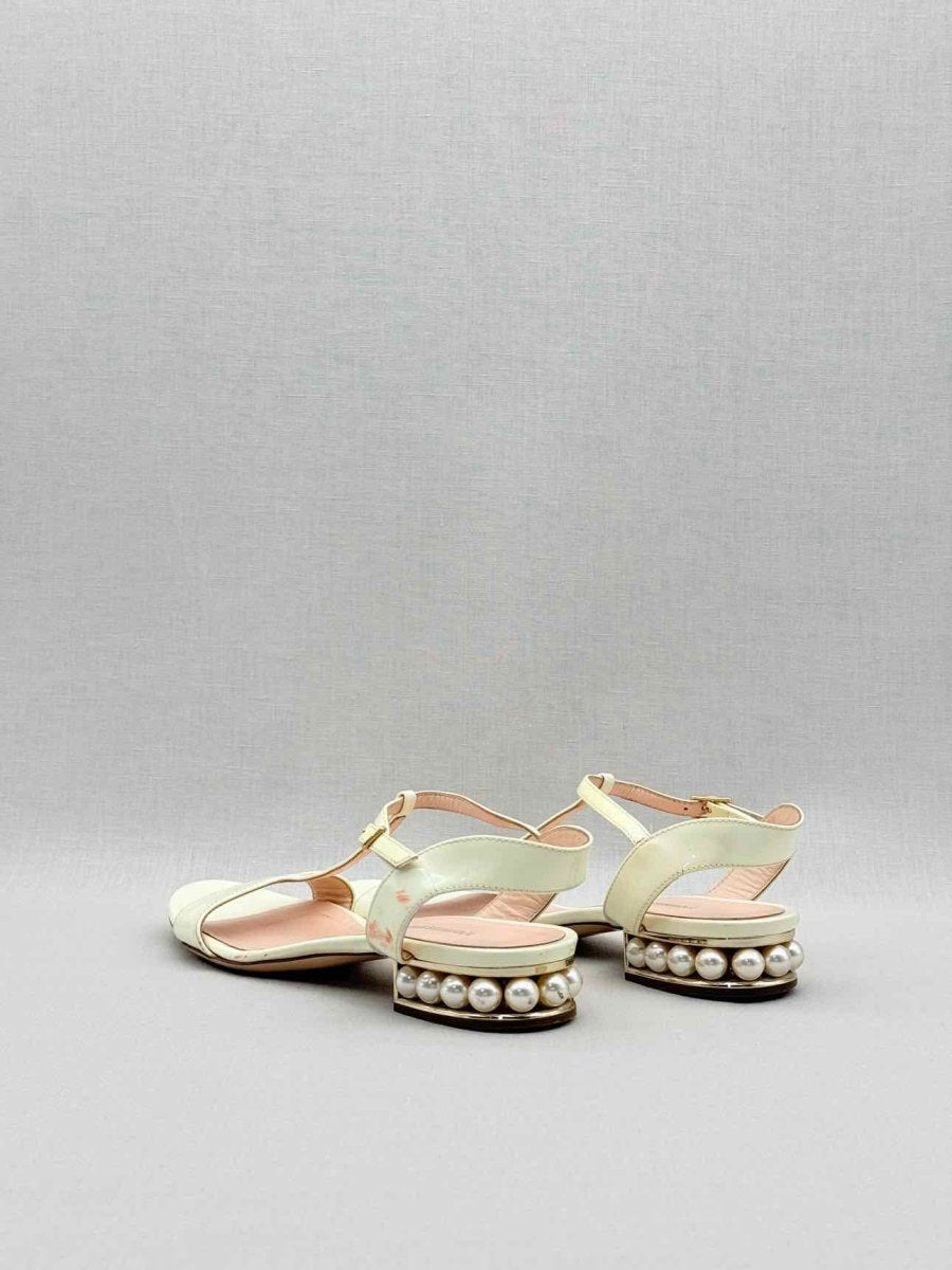 Pre - loved NICHOLAS KIRKWOOD White Size EU 36 Heeled Sandals at Reems Closet
