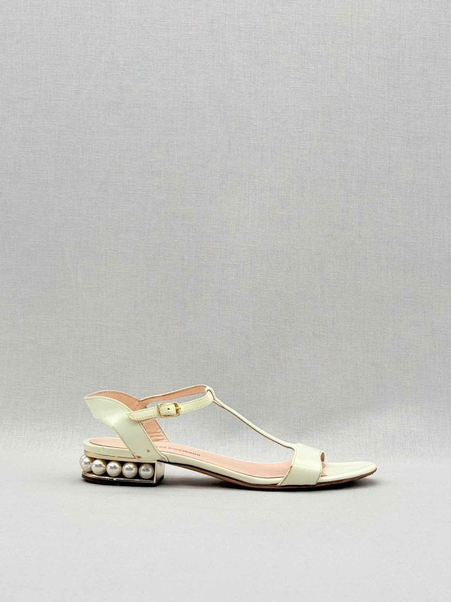 Pre - loved NICHOLAS KIRKWOOD White Size EU 36 Heeled Sandals at Reems Closet