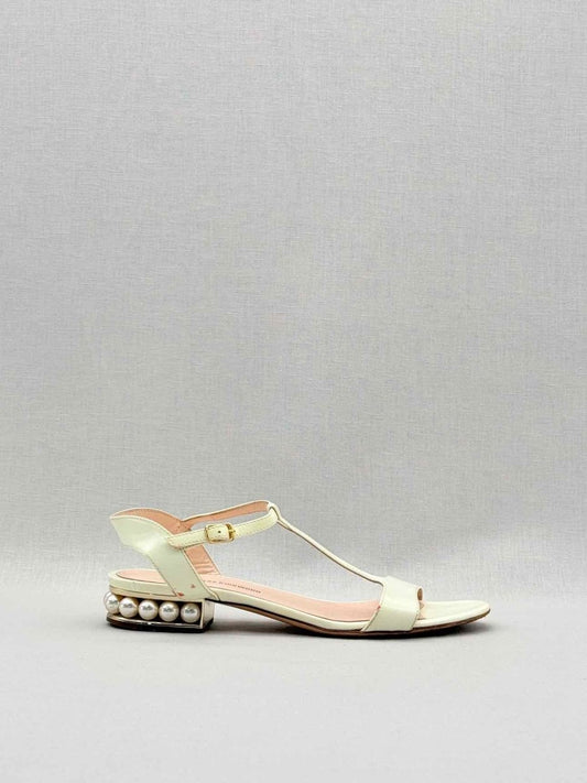 Pre - loved NICHOLAS KIRKWOOD White Size EU 36 Heeled Sandals at Reems Closet